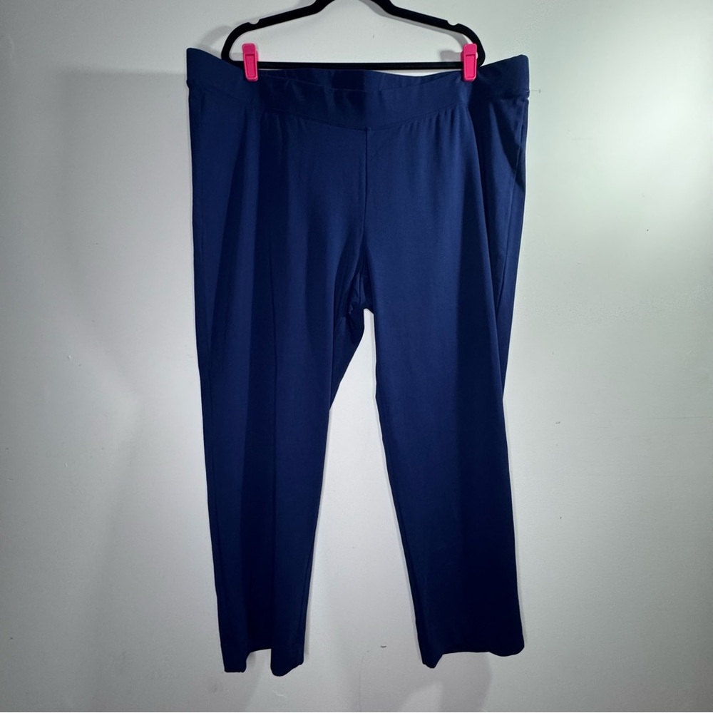 J.Crew Factory Navy Blue Pull On Pants Women’s 3X Stretch Cotton High Rise NWT